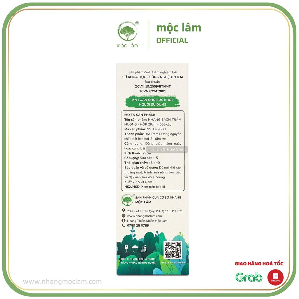 Nhang Trầm Hương MỘC LÂM 29cm 500cây, Nhang Sạch Ít Khói Ít Tàn, Hương Dịu Nhẹ, Nhang Phòng Máy Lạnh