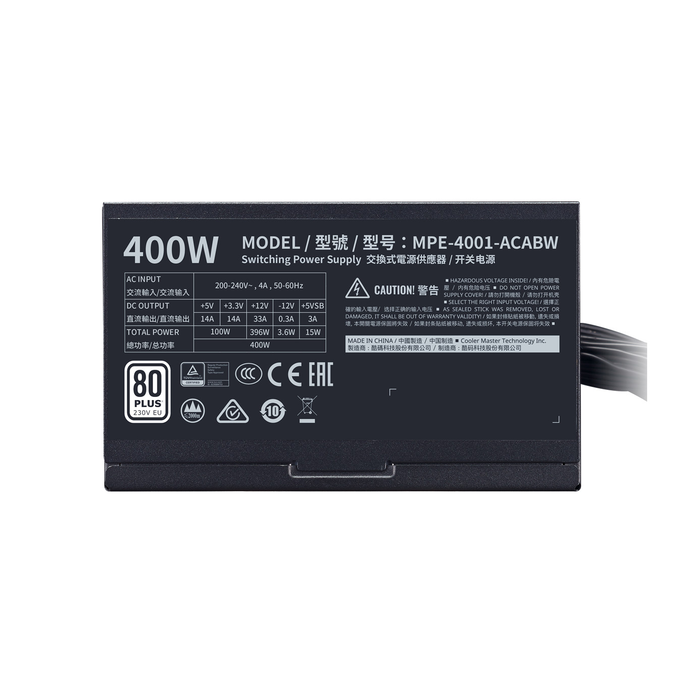 Nguồn - Power Supply Cooler Master MWE 400 - 230V