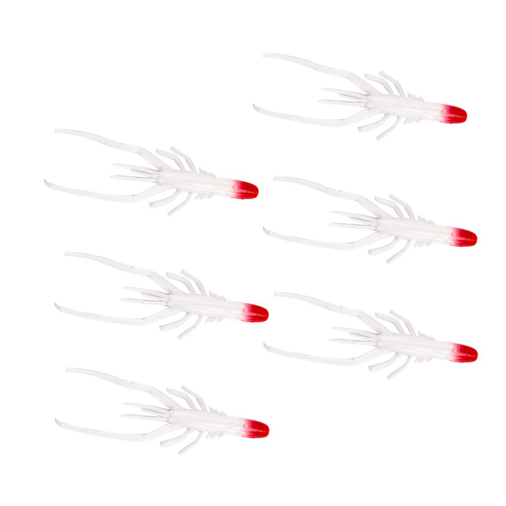 6pcs Simulation Artificial Soft Plastic Worm Fishing Lure Baits