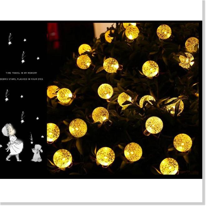 Đèn led trang trí lễ hội, quán coffee bi cầu 50 bóng năng lượng mặt trời