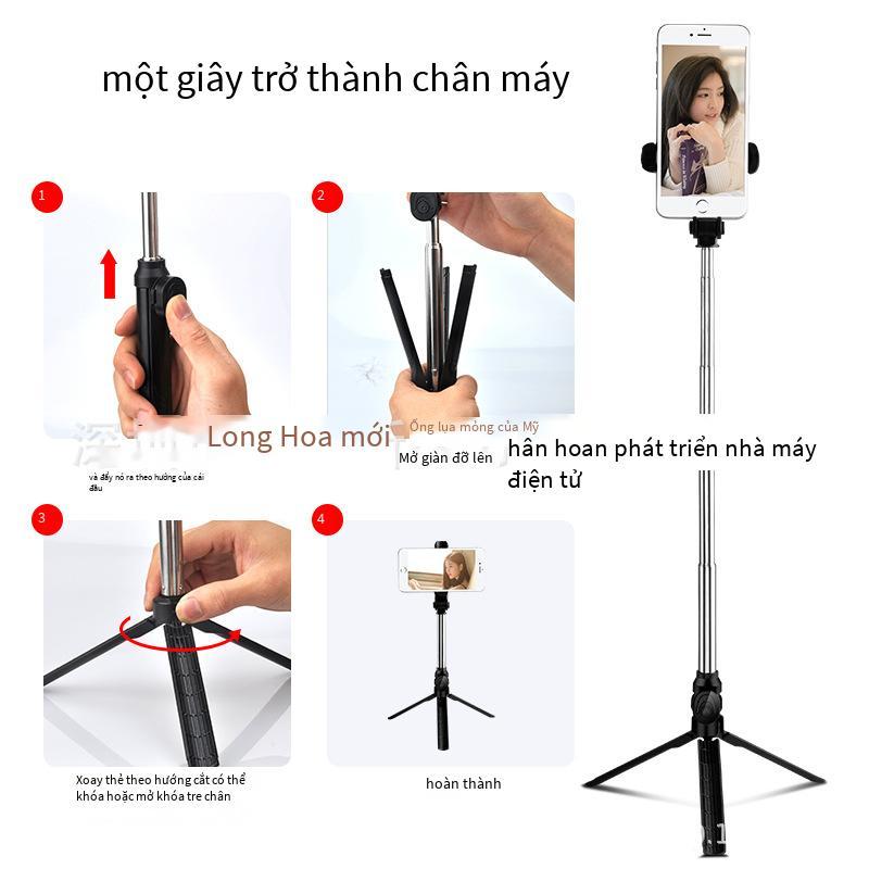 Đảm bảo chất lượng tripod gậy selfie tam giác tích hợp quà tặng điều khiển từ xa bằng thép không gỉ kính thiên văn bluetooth selfie stick điện thoại di động