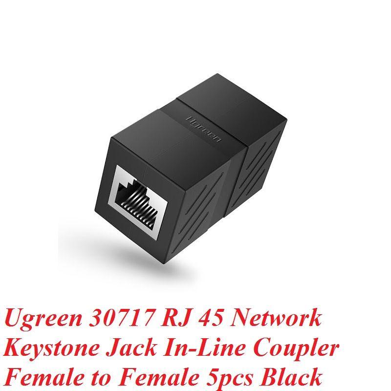Ugreen UG30717NW114TK túi có 5 chiếc đầu nối mạng LAN RJ45 cat5e cat6 màu đen chân cắm mạ vàng 24K - HÀNG CHÍNH HÃNG