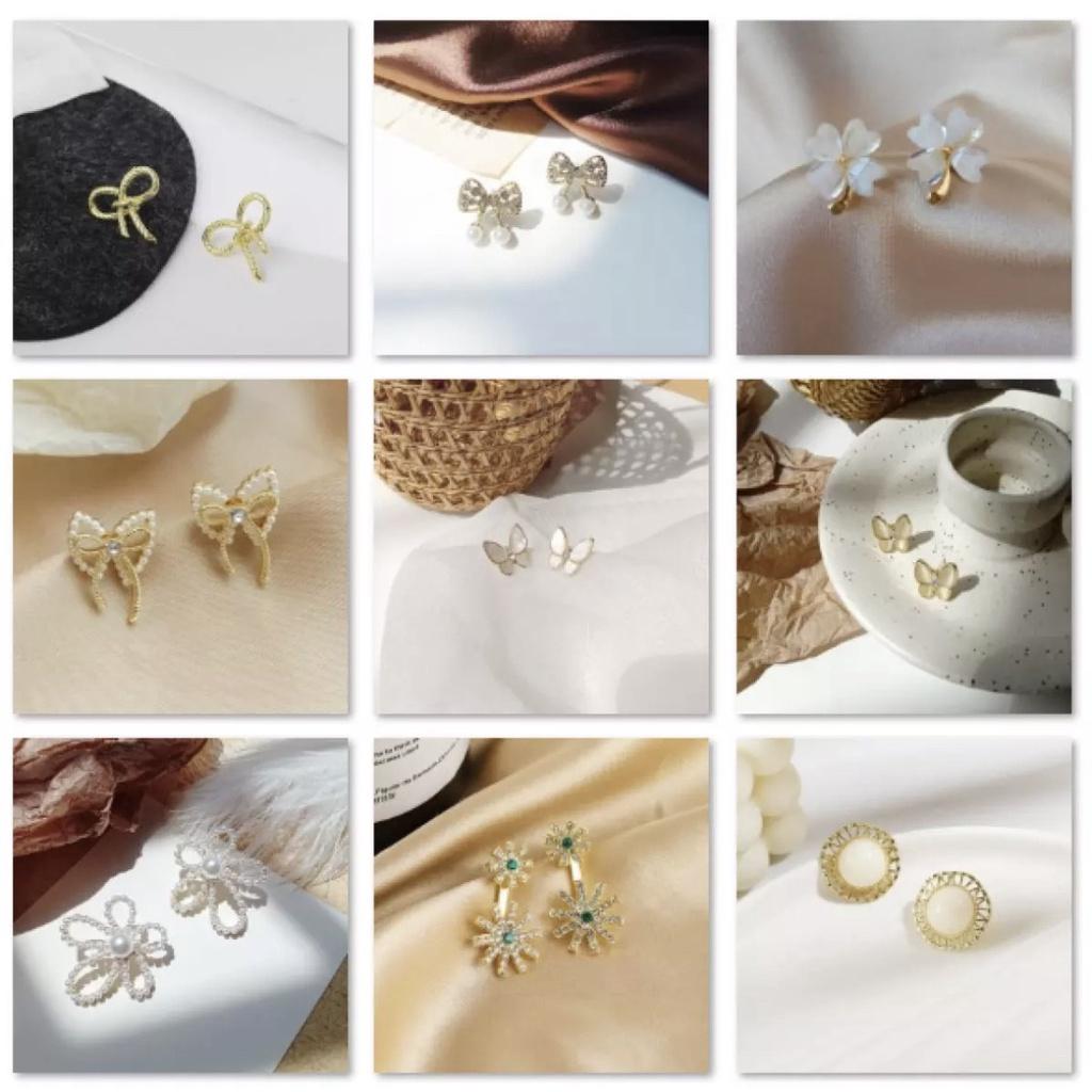 Hoa tai Bông tai Hàn nhiều kiểu dáng