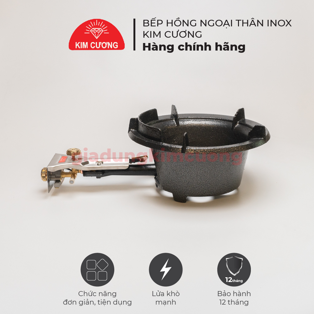 Bếp Khè Gas Công Nghiệp Kim Cương - Bếp Khò Ga Lớn - Hàng Chính Hãng