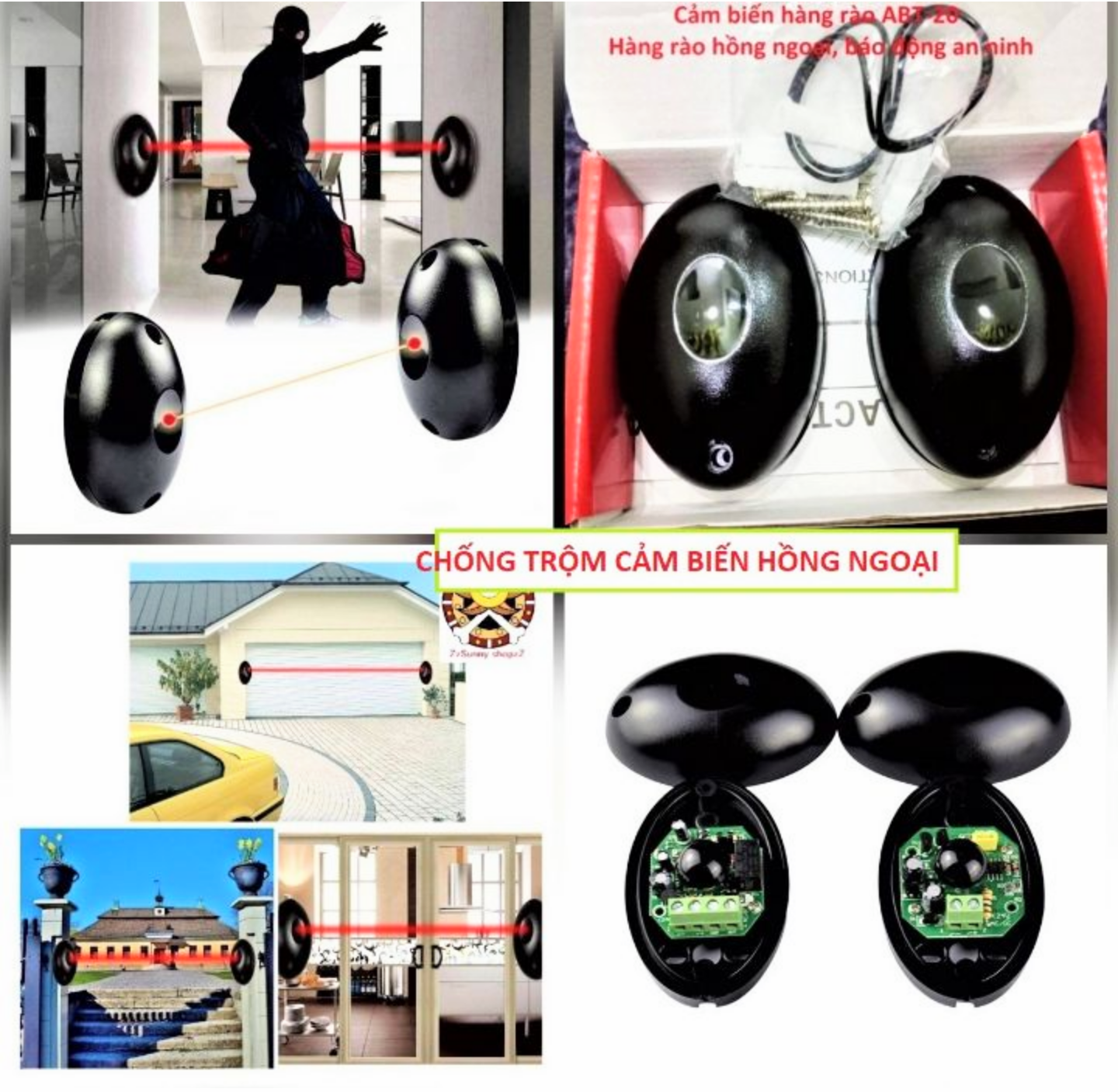 1 BỘ CHỐNG TRỘM CẢM BIẾN HỒNG NGOẠI AN TOÀN LOẠI TỐT HÀNG CAO CẤP