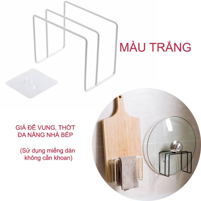 GIÁ ĐỂ VUNG XOONG - THỚT ĐA NĂNG NHÀ BẾP, DÙNG MIẾNG DÁN, KHÔNG CẦN KHOAN