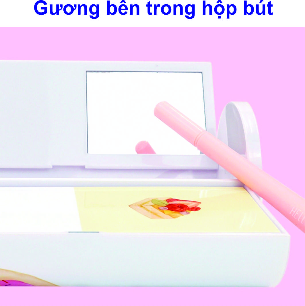 Hộp bút hiện đại thông minh có mật khẩu xoay số in hình em gái tung hoa