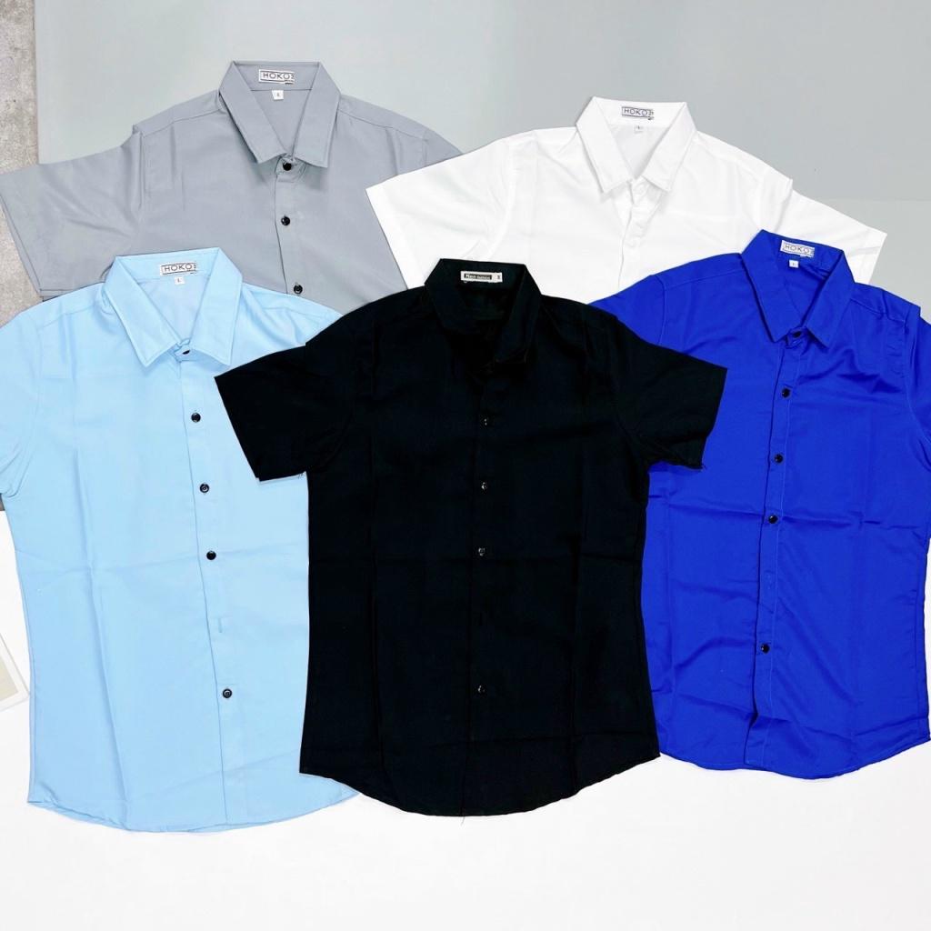 Áo sơ mi nam ngắn tay THỜI Trang Hàn Quốc Siêu Hot - Phong Cách Luxury đẳng cấp cho các bạn trẻ THỜI TRANG NAM 198