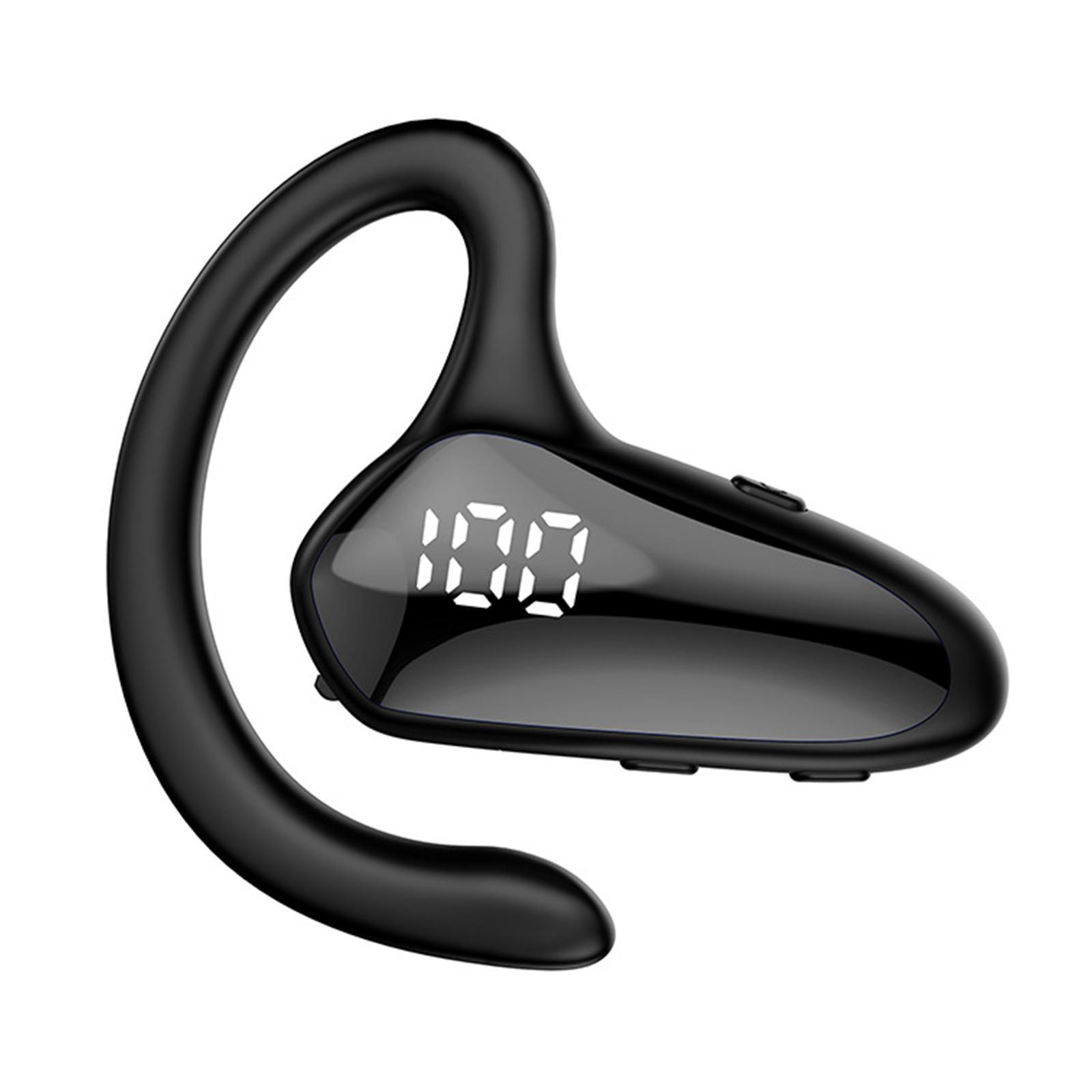 Air Conduction Headphone Durable with Mic for Driving Gym Hiking Black