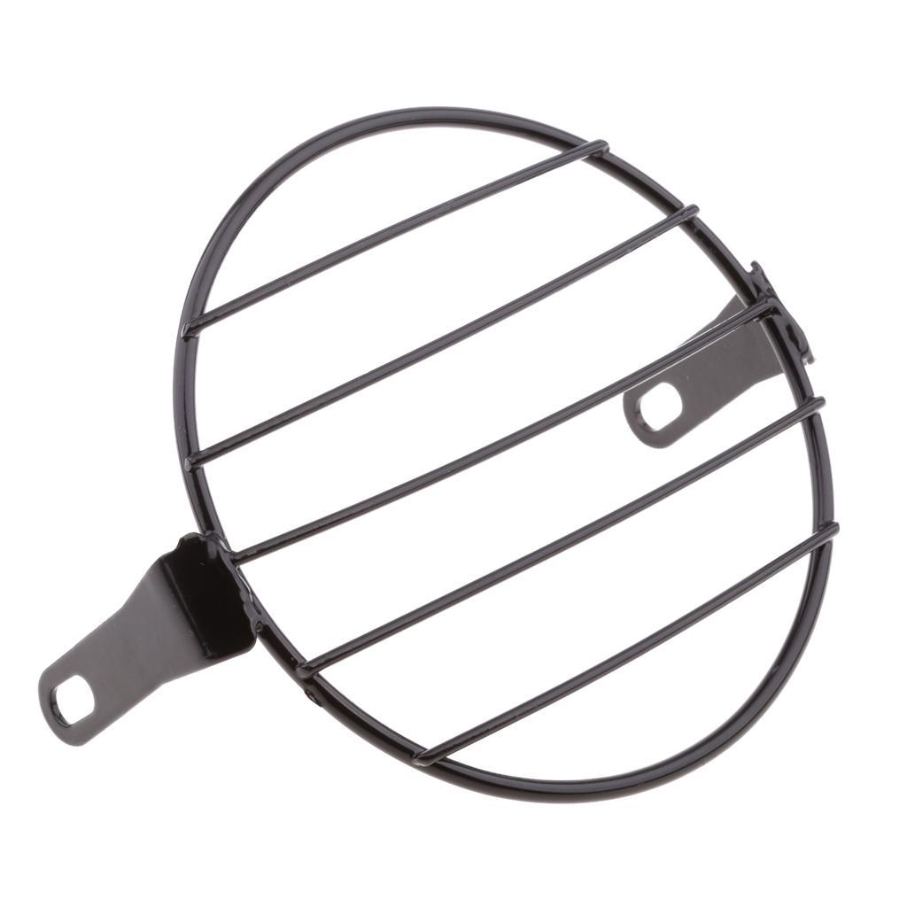 Metal 6.7" Vintage Round Headlight Lamp Grill Protective Net Cover