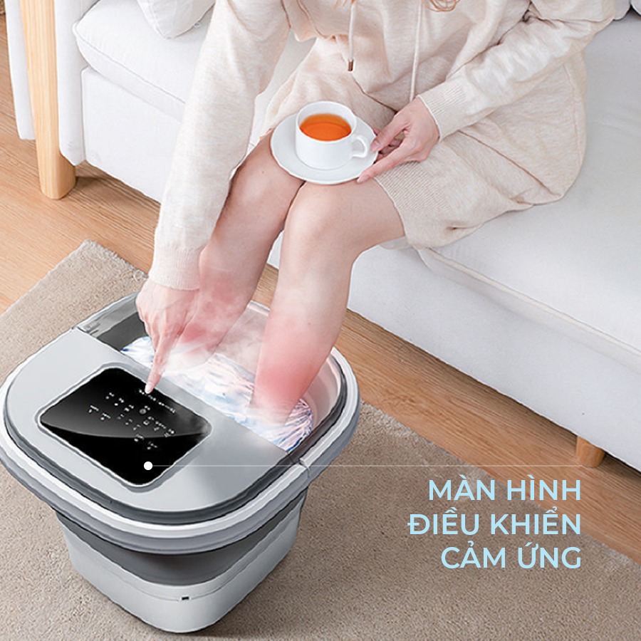 Bồn Ngâm Chân, Massage Đa Năng VISPO BN21 Tự Động Làm Nóng Và Giữ Ấm Nước,  Có Điều Khiển Cầm Tay - Máy Massage Chân