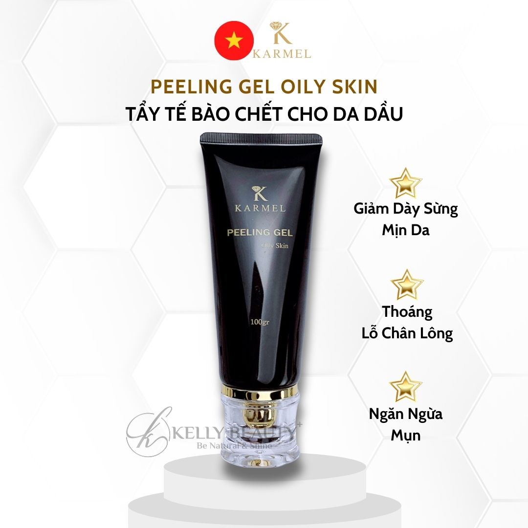 Tẩy Tế Bào Chết Da Dầu Karmel Peeling Gel Oily Skin - Giảm Dày Sừng, Da Mềm Mịn, Ngăn Ngừa Mụn | Kelly Beauty