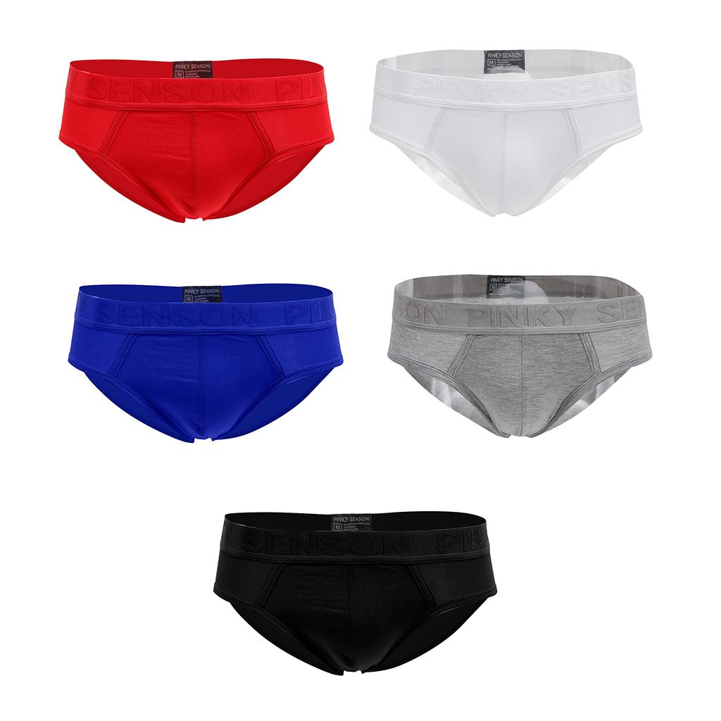 Men's Underwear Low Waist Soft Boxer Briefs Triangle Bulge Pouch Underpants