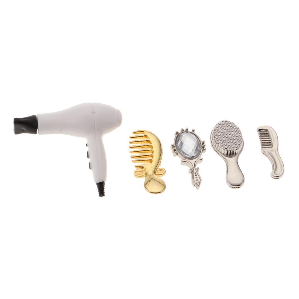 5 Pieces Salon and Make Up Accessories Styling Supply for 1:12 Dolls House