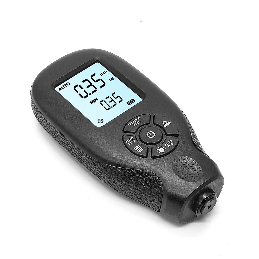 HW-300 Mini Automotive Coating Thickness Gauge Car Digital Paint Meter, Black, Auto Digital Calibration, 110x52x25mm