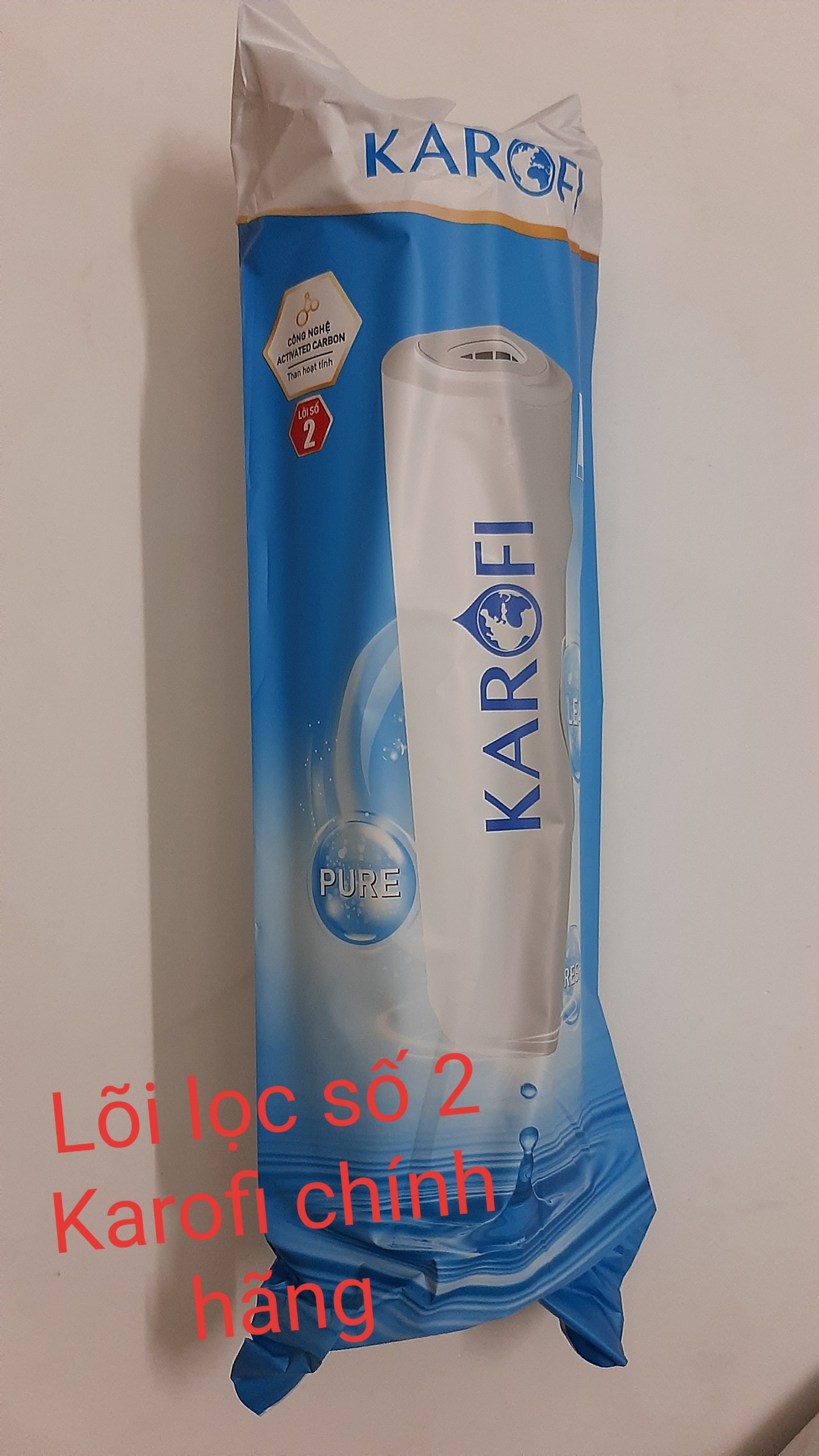 LÕI LỌC 123 KAROFI DÙNG ĐƯỢC CHO TẤT CẢ MÁY LỌC NƯỚC LY LỌC 10IN.