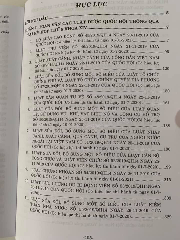 HỆ THỐNG TOÀN VĂN CÁC LUẬT VÀ NGHỊ QUYẾT ĐƯỢC QUỐC HỘI NƯỚC CỘNG HÒA XÃ HỘI CHỦ NGHĨA VIỆT NAM THÔNG QUA TẠI KỲ HỌP THỨ 8 KHÓA XIV
