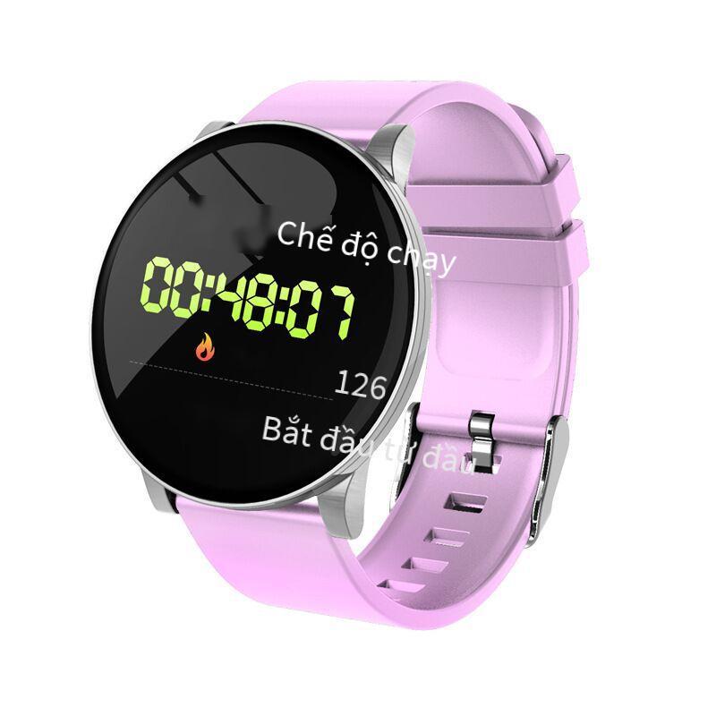 Giá Thấp Nhất Mới W8 Vòng Tay Thông Minh Bluetooth Thể Thao Đo Quãng Đường Đi Nhịp Tim Theo Dõi Sức Khỏe Màn Hình Tròn Vòng Tay Thông Minh