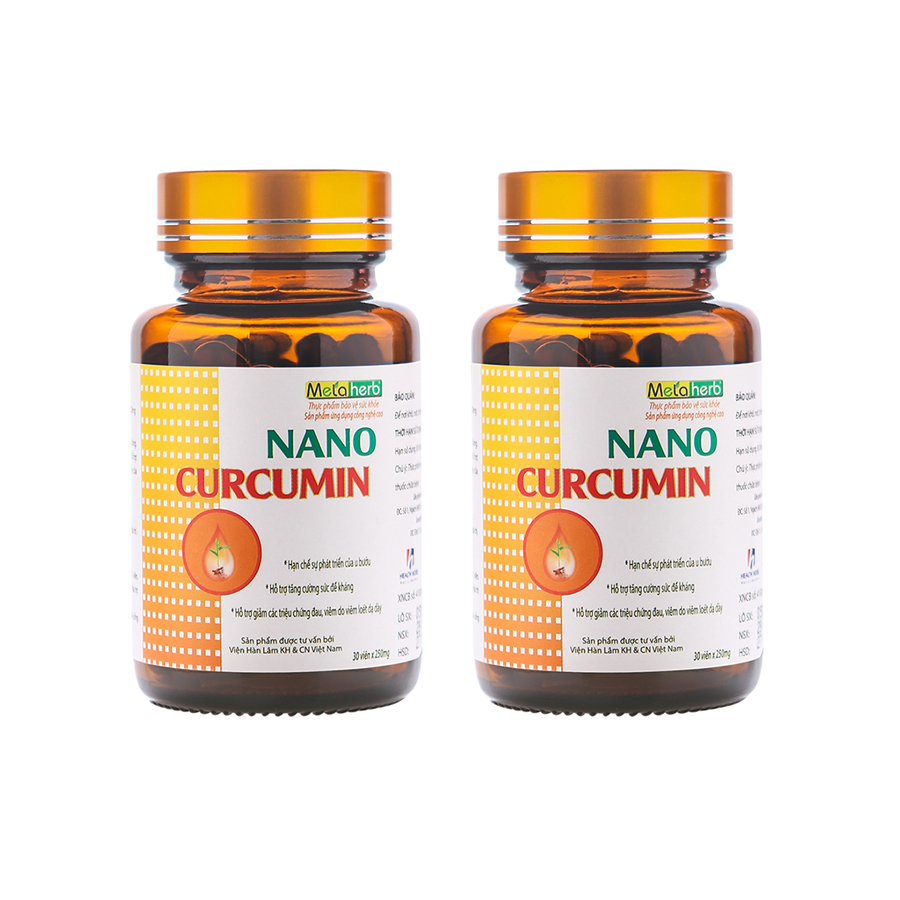 Combo 2 hộp Thực phẩm chức năng Nano curcumin Metaherb