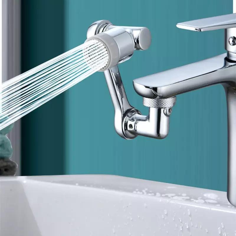 Đầu nối vòi Lavabo, vòi nước thông minh xoay 1080 độ nhựa ABS với 2 chế độ nước tiện dụng