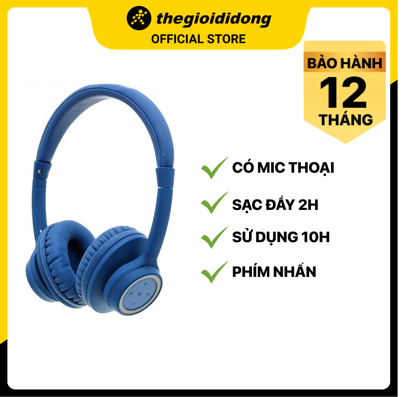 Tai nghe chụp tai Bluetooth Kanen K9 Xanh - Hàng chính hãng