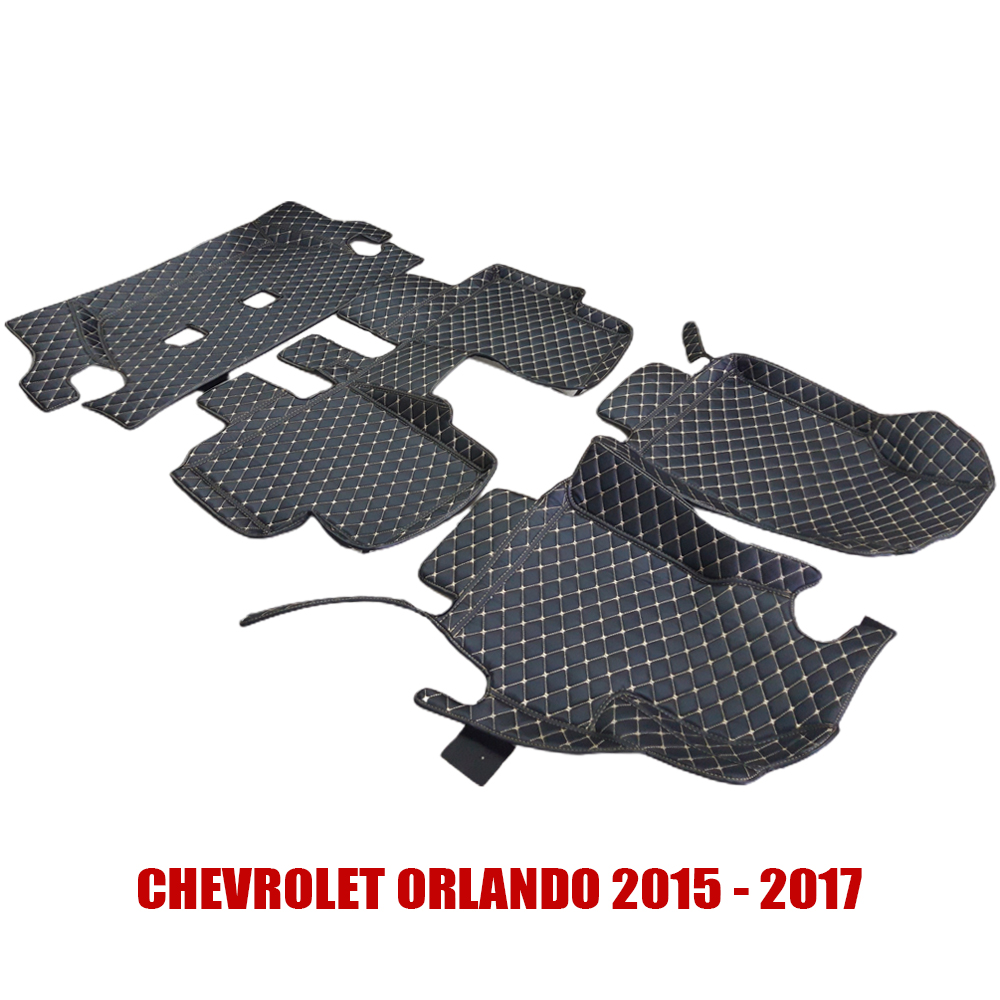 Thảm sàn 5D 6D cho xe 7 chỗ Chevrolet Traiblazer không mùi, không thấm nước, phủ kín 90% sàn xe