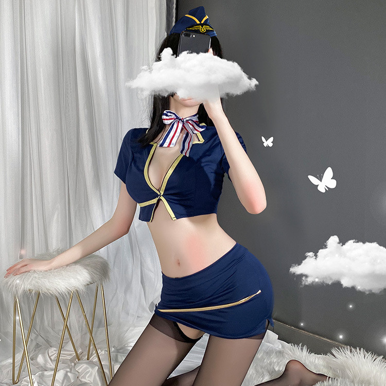 Váy ngủ Cosplay tiếp viên Police đồ ngủ sexy hâm nóng tình yêu