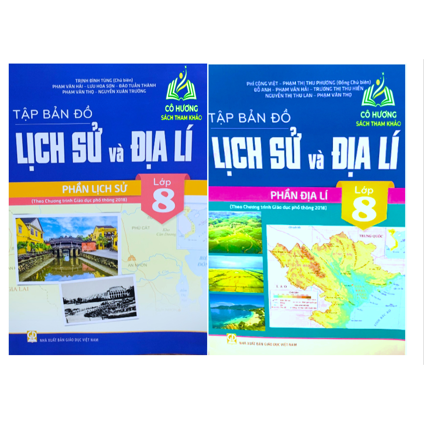 Sách - Combo tập bản đồ lịch sử và địa lí 8 - phần địa lí + lịch sử ( biên soạn theo chương trình GDPT 2018 )