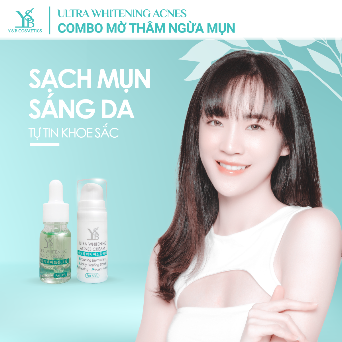 COMBO NGỪA MỤN ULTRA WHITENING ANCES