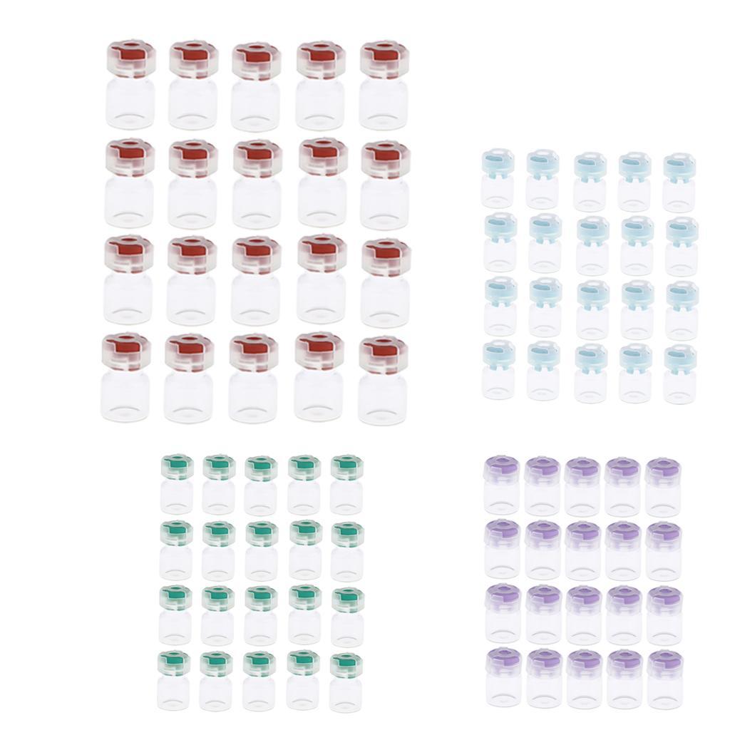 20Pcs Empty Sealed Sterile Vials Blue Lids