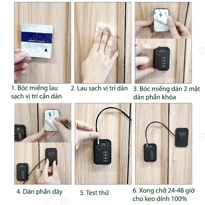 Khóa số dây lắp cho cửa sổ SJ288, chống trộm, an toàn cho trẻ, có thể thay đổi mã số