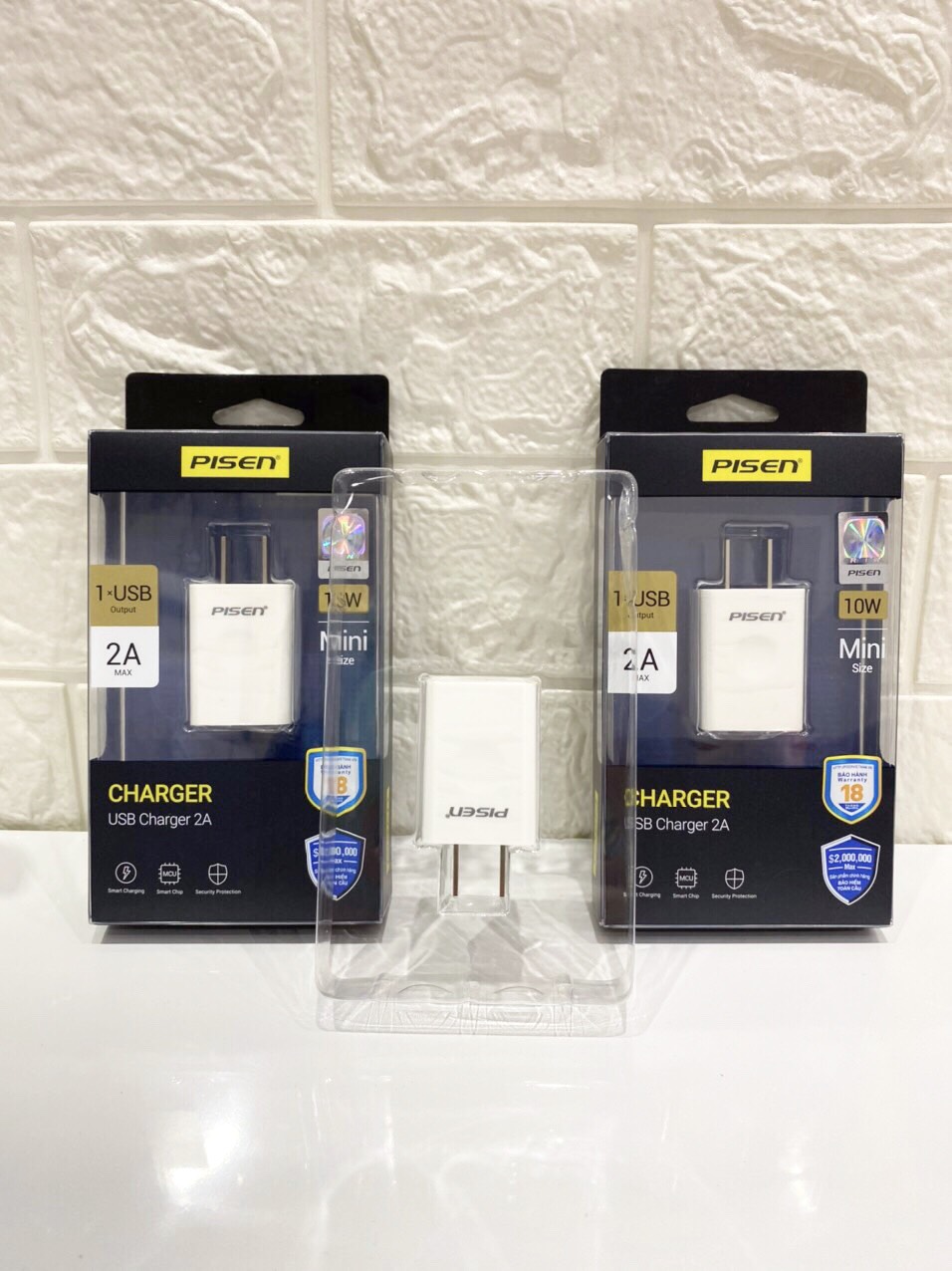 Cốc sạc Pisen USB Charger 2A  – Hàng chính hãng
