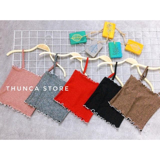 Áo 2 dây nhũ, áo 2 dây kim tuyến, áo 2 dây croptop