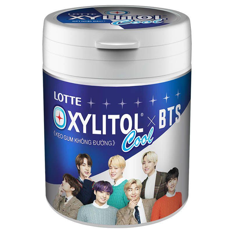 Keo Gum Không Đương Lotte Xylitol Hương Bạc Hà Cực Mạnh Cool Hu 137.8G-8934677020318