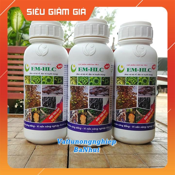 Chế Phẩm EM - HLC Chai 500ml Đặc Trừ Tuyến Trùng - Đặc Trừ Vàng Lá Thối Rễ, Phòng Trừ Tuyến Trùng Rễ Hại Cây Trồng