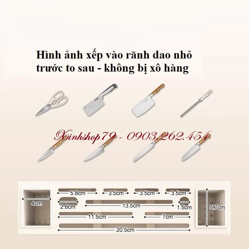 Kệ để dao thớt, đũa thìa cao cấp, chất liệu thép cacbon sơn phủ tĩnh điện kháng khuẩn, bền đẹp, giá cắm dao thớt đa năng