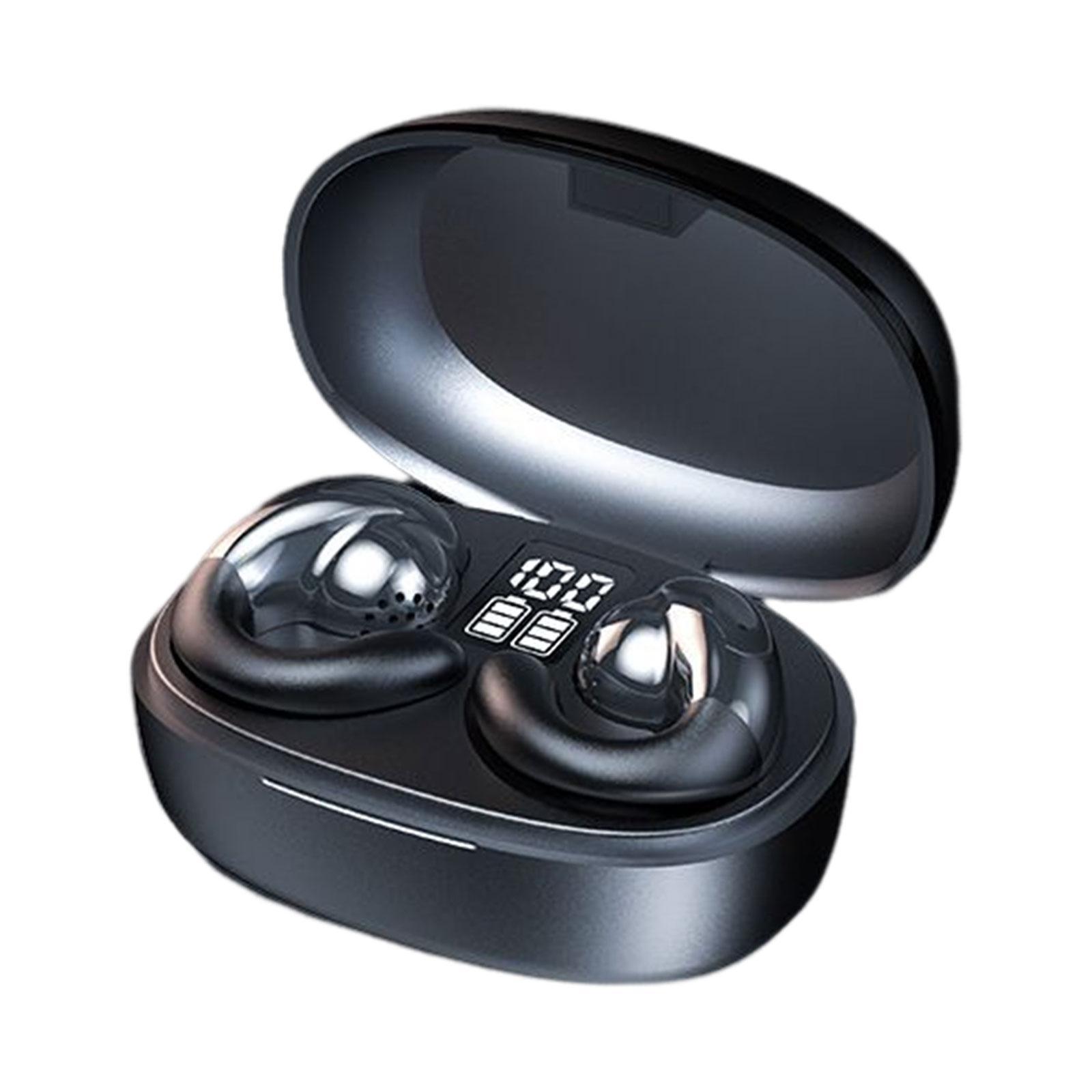 Air Conduction Headphones Ear Clip Earbuds Open Ear headphones Headset IPX5 Waterproof with Charging Case for Driving Cycling Working