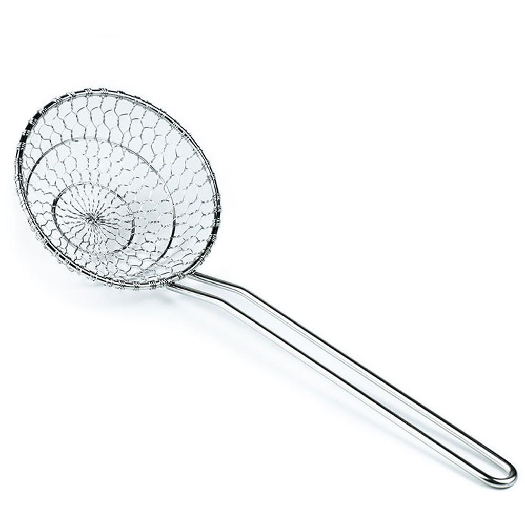 Stainless Steel Mesh Strainer Sieve Sifter Kitchen Noodle Dumpling Colander