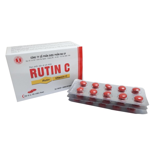 Viên uống Rutin C hỗ trợ giúp nhuận tràng, giảm táo bón, hỗ trợ giảm nguy cơ bị trĩ - Hộp 100 viên