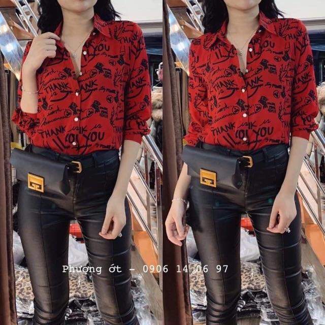 Áo sơ mi đỏ hot hit