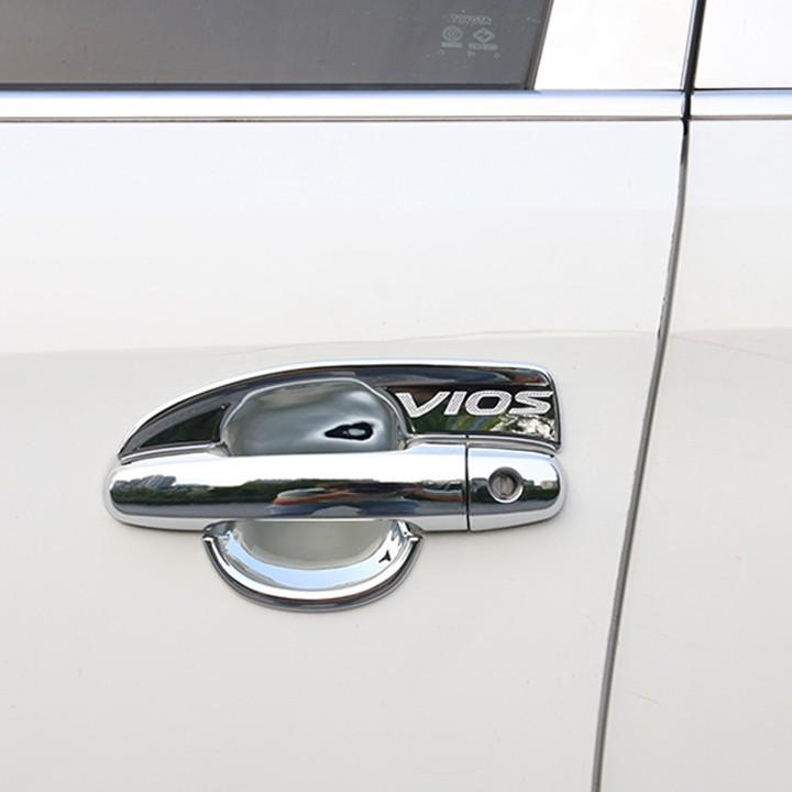 Bộ 04 ốp tay nắm và hõm cửa dành cho ô tô Toyta Vios 2014-2018