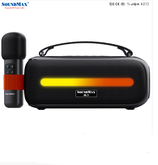 Loa bluetooth  Soundmax M-3 trợ giảng xách tay nhỏ gọn kèm 1 mic - Hàng Chính Hãng