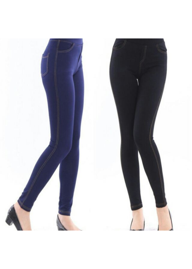 Quần legging giả jeans 4 túi dáng dài