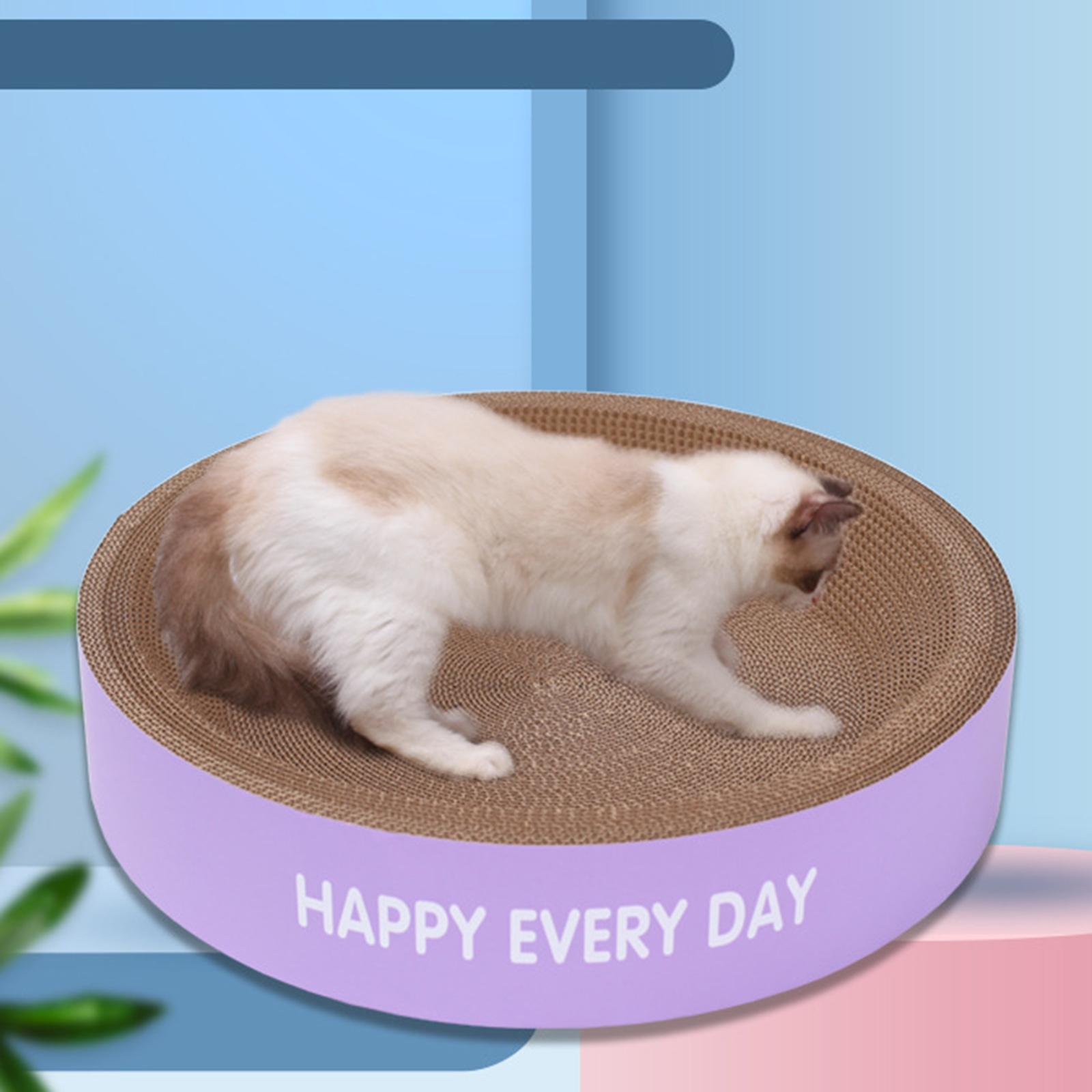 Cat Scratcher Cardboard, Cat Scratch Pad Bowl, Pet Scratcher Nest Sofa Furniture Protector Cat Scratching Board Corrugated for Kitten Playing
