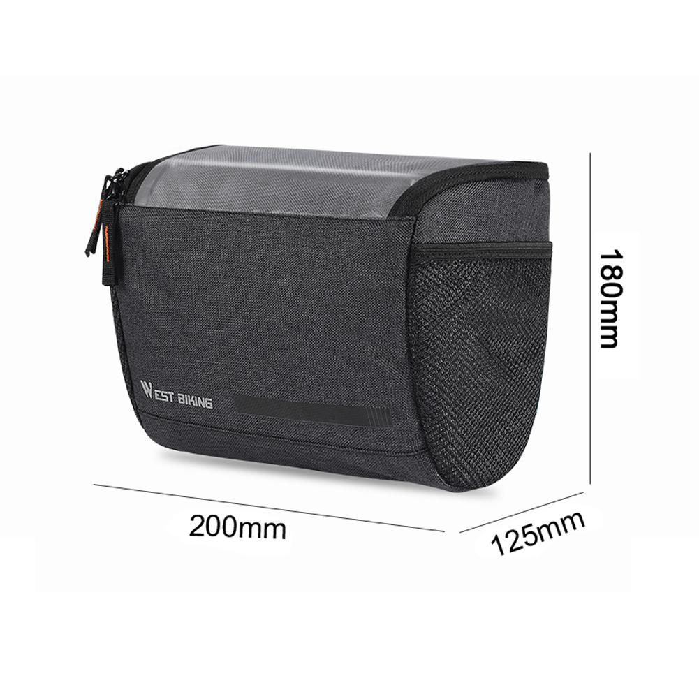 Túi đựng đồ đi xe đạp dung tích lớn 4,5L WEST BIKING treo khung, không thấm nước TPU