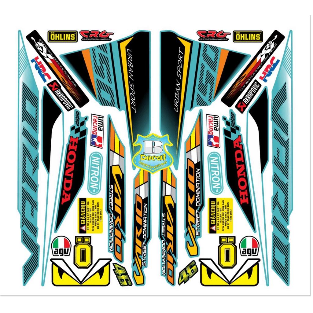 Tem rời vario 150 xanh ngọc Bi decal