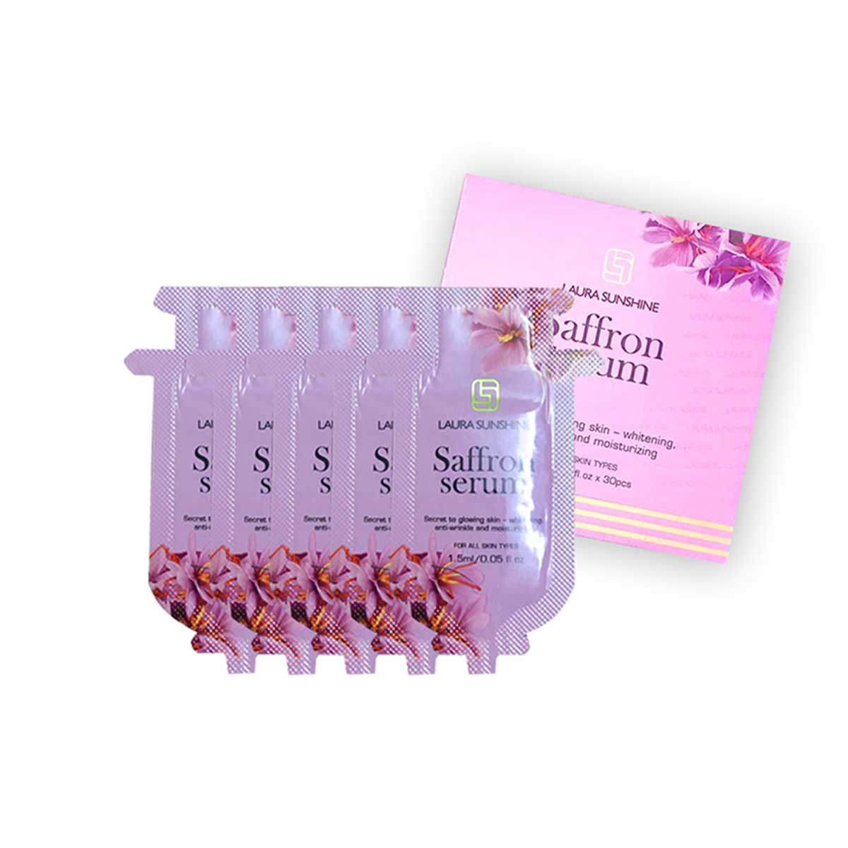Bộ Sản Phẩm Dưỡng Da Kem Dưỡng Và Serum Tinh Chất Nhuỵ Hoa Nghệ Tây Laura Sunshine Dưỡng Da Trắng Hồng Bản Mini