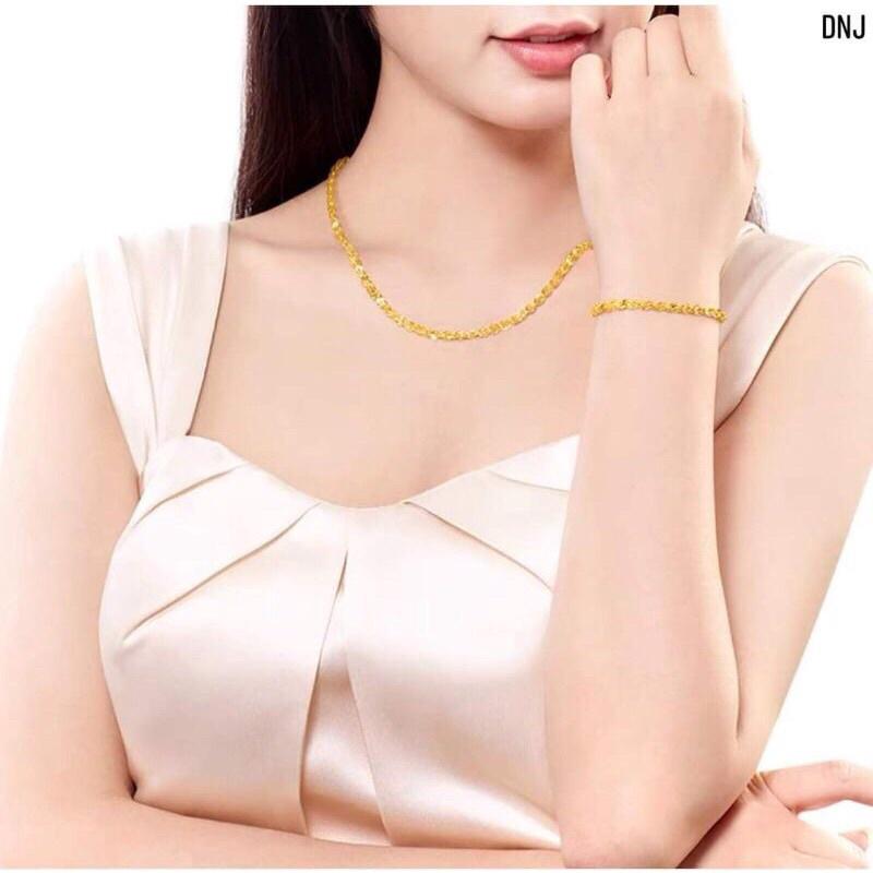 ̆́ lắc chân đuôi phụng, vòng tay mạ vàng 18k bền màu Kami