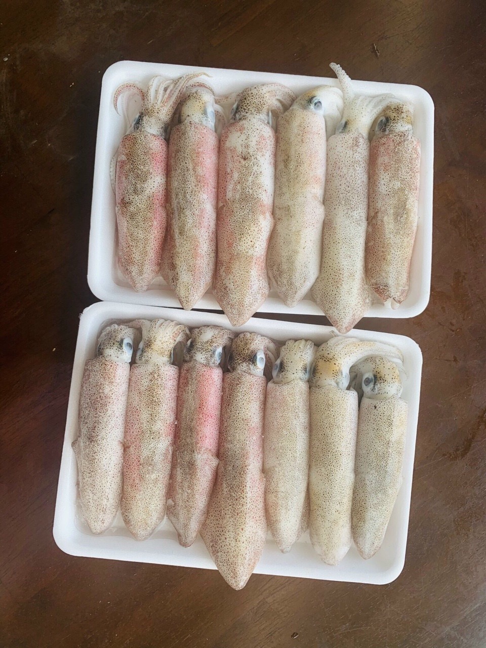 Mực ống tươi 12-14con - Khay 500g