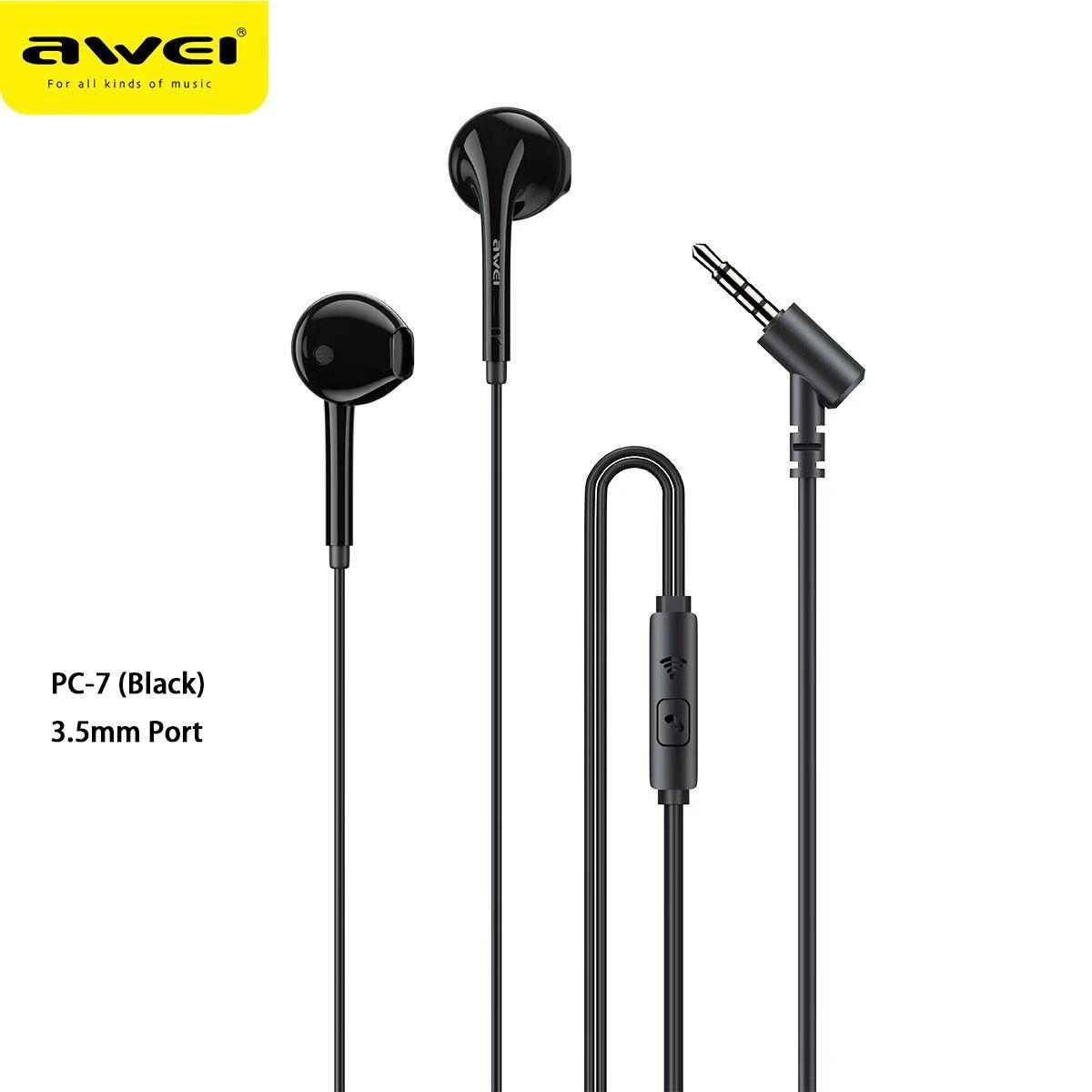 AWEI 3.5mm tai nghe có dây Sport STEREO STEREO SOUND VỚI MICROTONE TYP